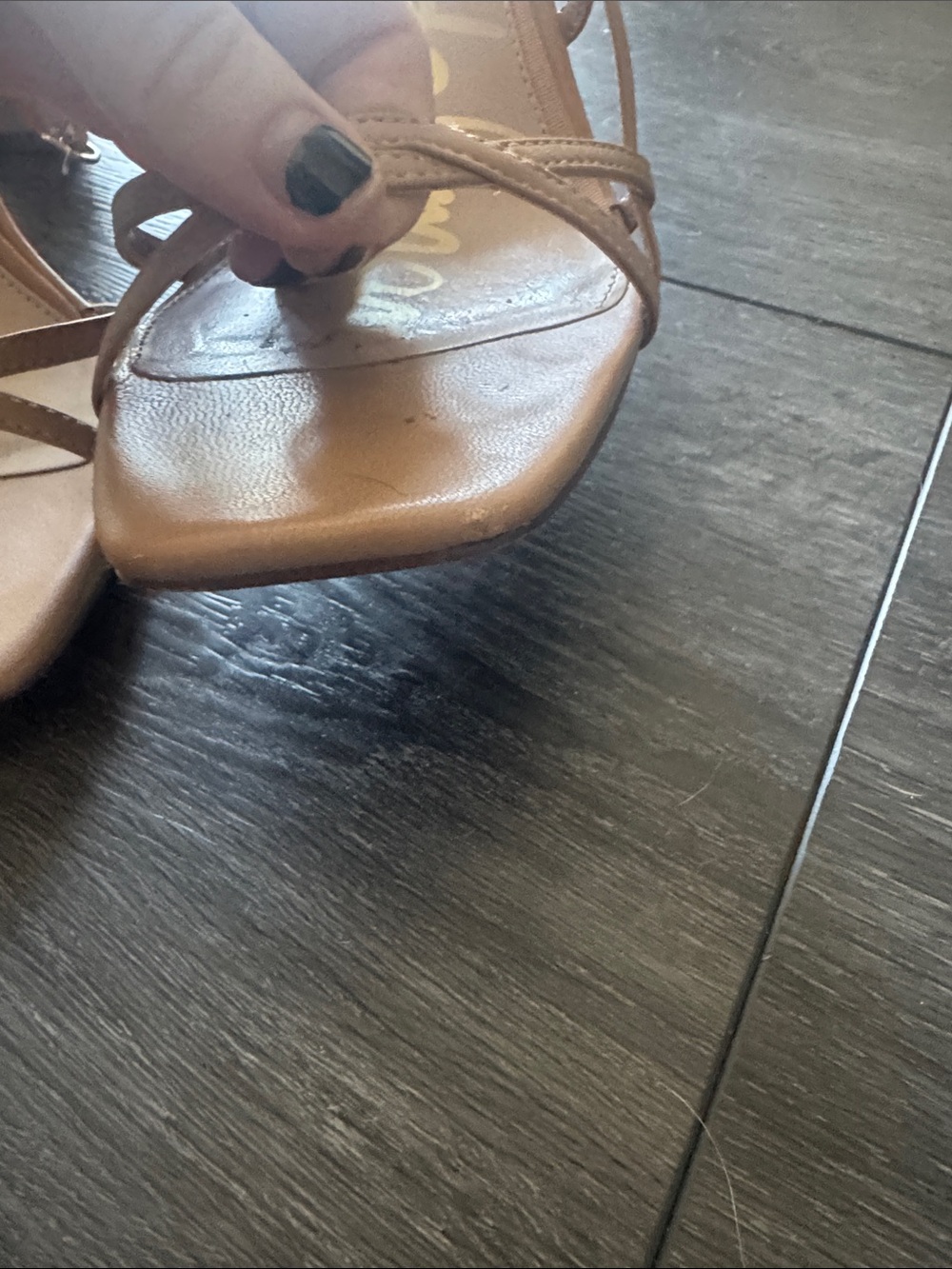 Sam Edelman Elissa block heel strappy size 7 nude color - Picture 7 of 8